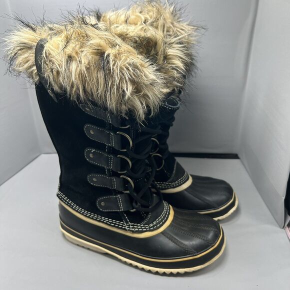 Sorel Women Joan of Arctic Tall Boots Black Waterproof NL1540-010 Sz 8 PreOwned - Picture 13 of 14